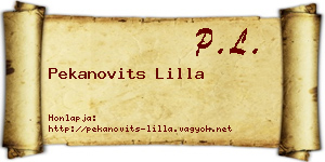 Pekanovits Lilla névjegykártya